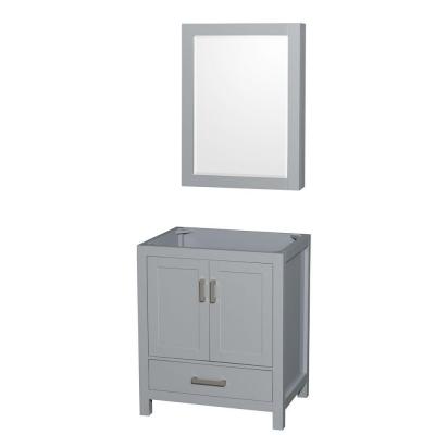 WYNDHAM COLLECTION WCS141430SGYCXSXXMED SHEFFIELD 30 INCH SINGLE BATHROOM VANITY IN GRAY
