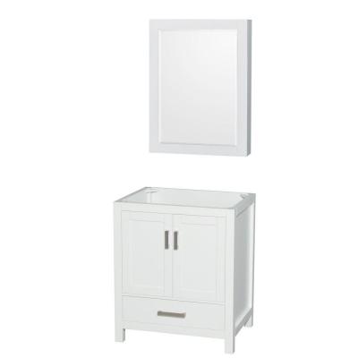 WYNDHAM COLLECTION WCS141430SWHCXSXXMED SHEFFIELD 30 INCH SINGLE BATHROOM VANITY IN WHITE