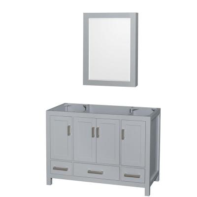 WYNDHAM COLLECTION WCS141448SGYCXSXXMED SHEFFIELD 48 INCH SINGLE BATHROOM VANITY IN GRAY