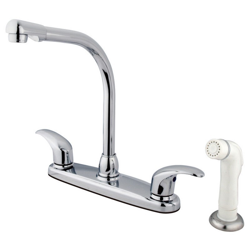 KINGSTON BRASS KB71LL LEGACY 8-INCH CENTERSET KITCHEN FAUCET WITH SPRAYER