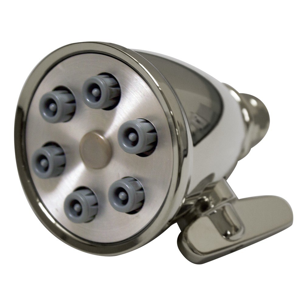 WHITEHAUS WH138 SHOWERHAUS SMALL ROUND SHOWERHEAD WITH 6 SPRAY JETS - SOLID BRASS CONSTRUCTION