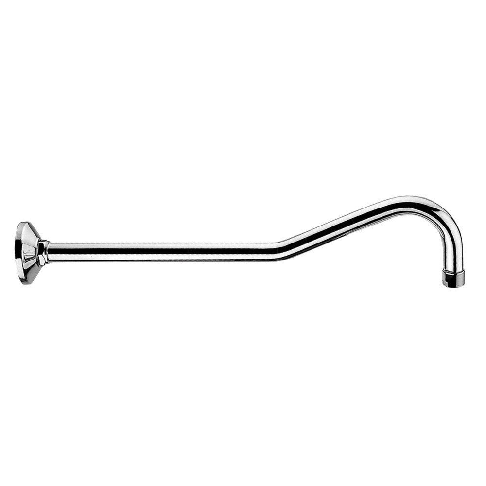 WHITEHAUS WHSA520 SHOWERHAUS 17 INCH LONG HOOKED SOLID BRASS SHOWER ARM