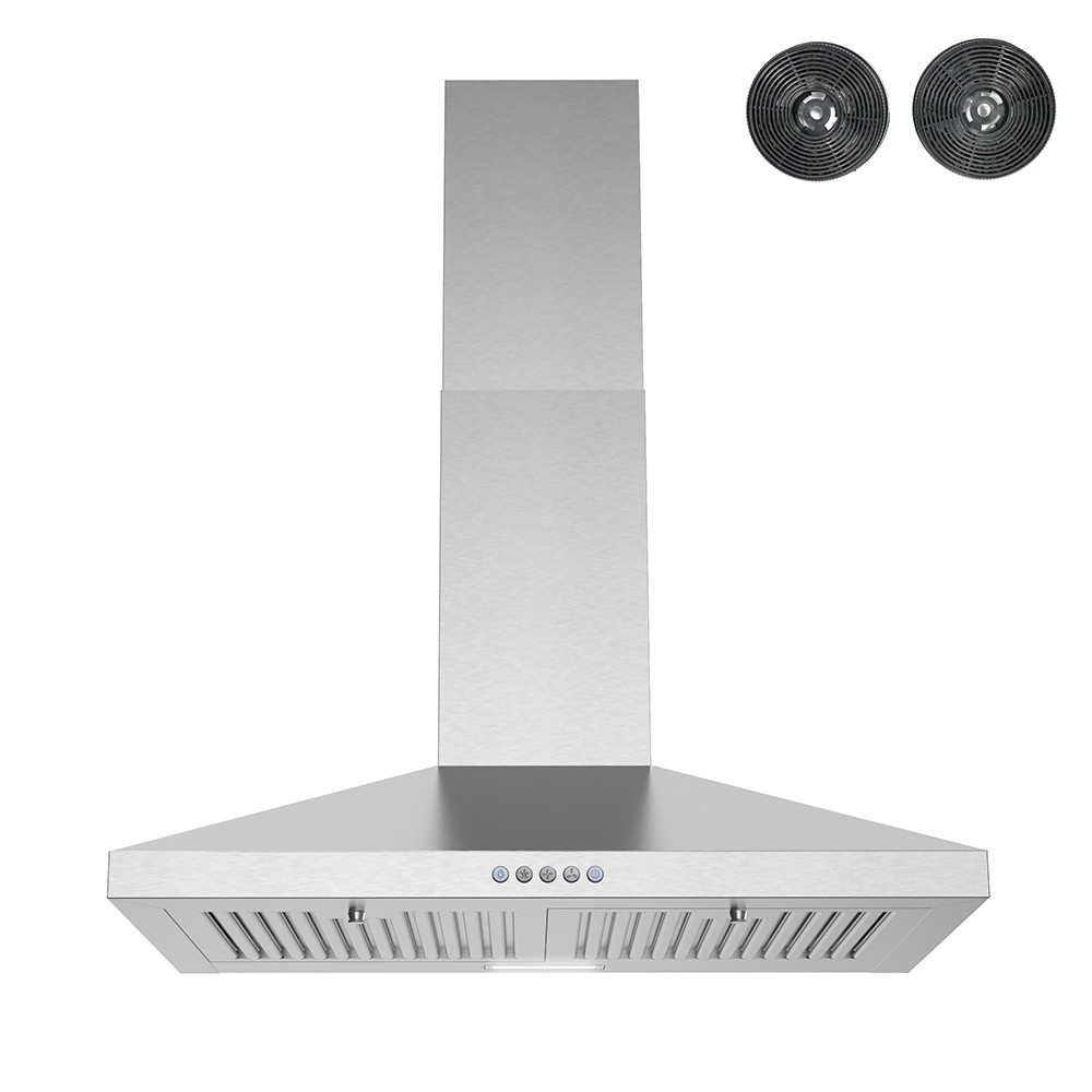 STREAMLINE T-19-1-DL ACRONE 30 INCH DUCTLESS WALL MOUNT 220 CFM RANGE HOOD IN BRUSHED STAINLESS STEEL