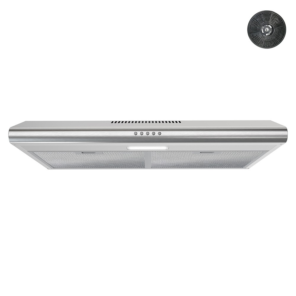 STREAMLINE T-3367-1-CL GIOVANNI 30 INCH CONVERTIBLE UNDERMOUNT 80 CFM RANGE HOOD IN BRUSHED STAINLESS STEEL