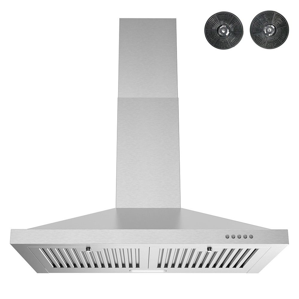STREAMLINE T-4807-1-DL PONTIERE 30 INCH DUCTLESS WALL MOUNT 220 CFM RANGE HOOD IN BRUSHED STAINLESS STEEL