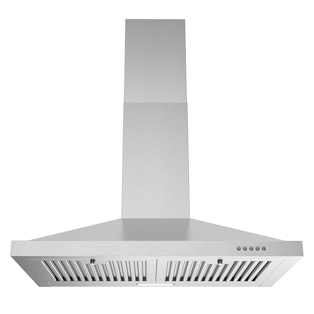 STREAMLINE T-4807-1-DT FERMI 30 INCH DUCTED WALL MOUNT 220 CFM RANGE HOOD IN BRUSHED STAINLESS STEEL