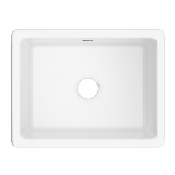 ROHL UM2318 SHAWS CLASSIC 23-7/16 INCH 600 SINGLE BOWL INSET OR UNDERMOUNT FIRECLAY SECONDARY KITCHEN OR LAUNDRY SINK