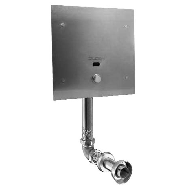 SLOAN 3451120 ROYAL 140-1.28 2-10 3/4 LDIM ESS TMO SWB 1.28 GPF REAR SPUD SINGLE FLUSH CONCEALED SENSOR WATER CLOSET FLUSHOMETER WITH TRUE MECHANICAL OVERRIDE AND SMALL WALL BOX - ROUGH BRASS