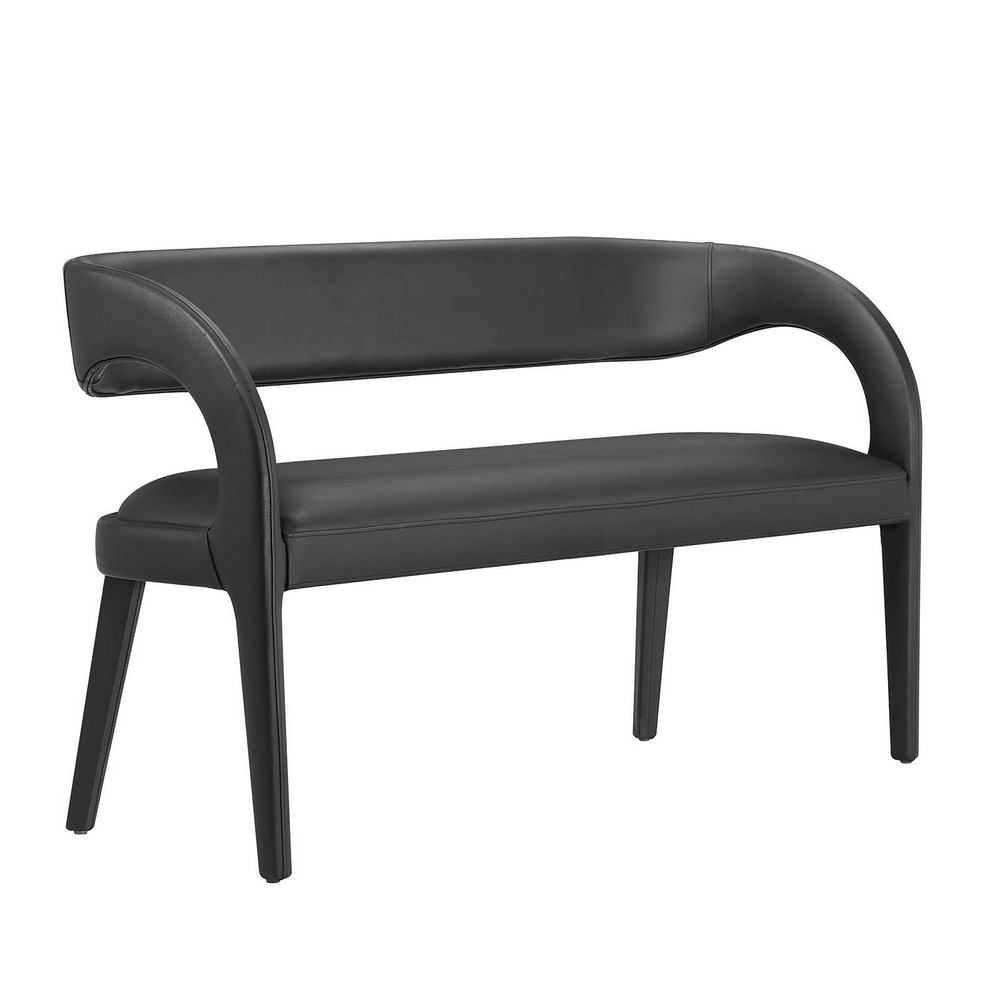 MODWAY EEI-6570 55 INCH VEGAN LEATHER ACCENT BENCH