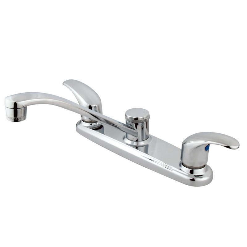 KINGSTON BRASS KB6271LL LEGACY TWIN HANDLES 8-INCH CENTERSET KITCHEN FAUCET IN POLISHED CHROME