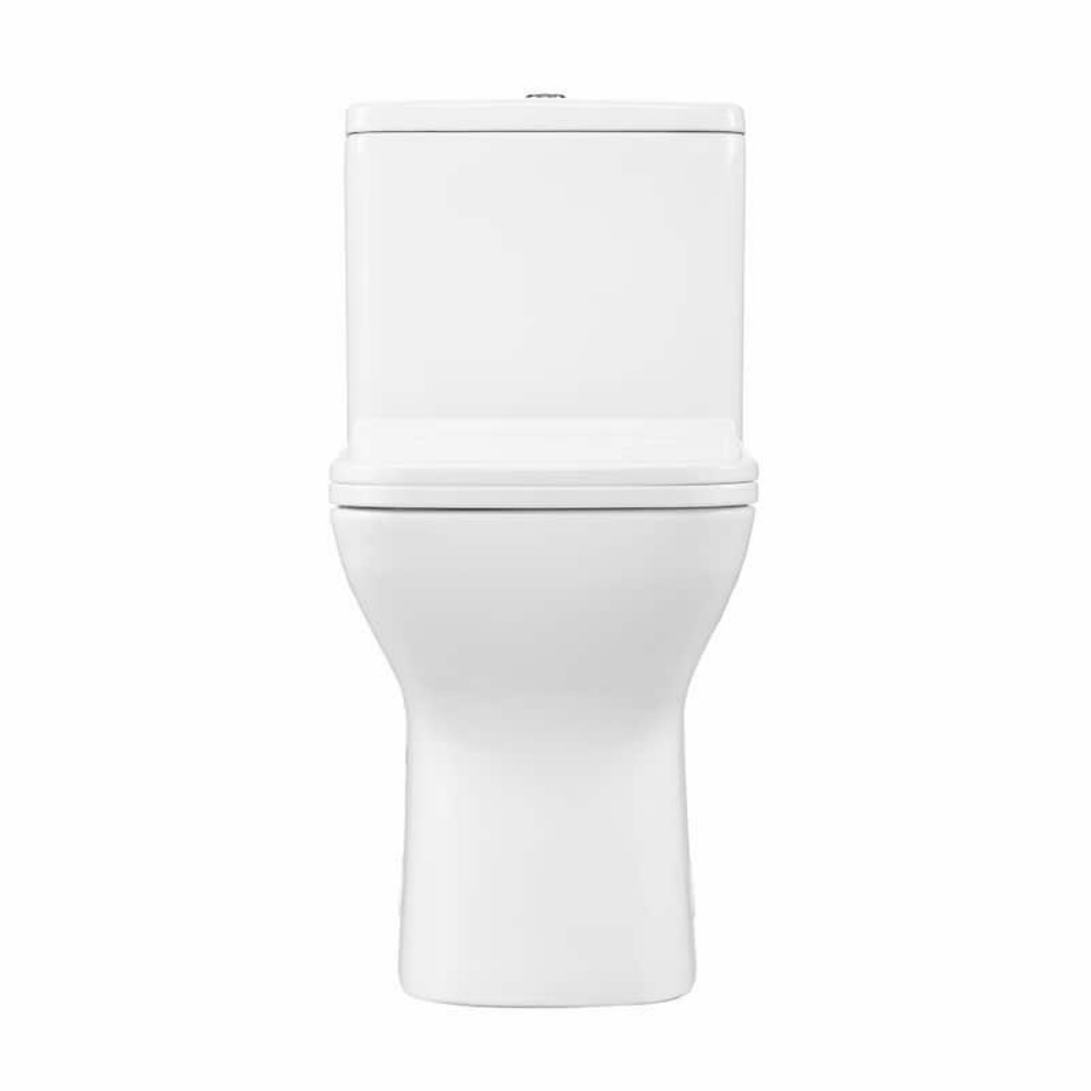 SWISS MADISON SM-1T256 CARRE 15 1/4 INCH ONE PIECE DUAL FLUSH SQUARE TOILET IN WHITE