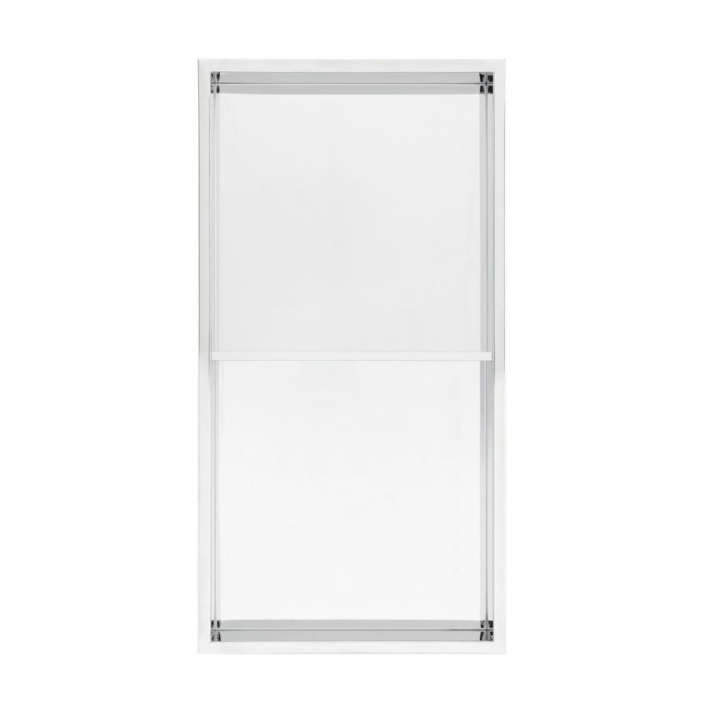 SWISS MADISON SM-DWN0 VOLTAIRE 12 INCH STAINLESS STEEL DOUBLE SHELF WALL NICHE