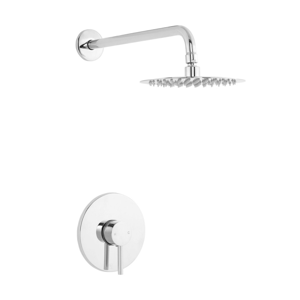 SWISS MADISON SM-SH00 IVY 8 INCH WALL MOUNTED ROUND SHOWER HEAD WITH VALVE