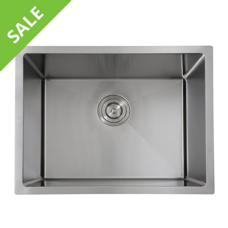 SALE! NANTUCKET EZAPRON33 PRO SERIES 33 INCH SINGLE BOWL UNDERMOUNT STAINLESS STEEL KITCHEN SINK WITH 7 INCH APRON FRONT