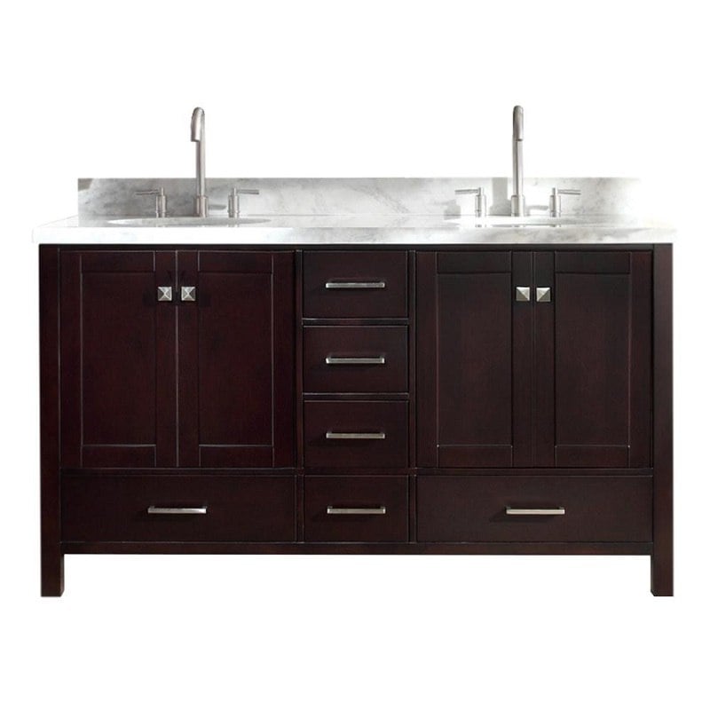 ARIEL A061D-VO CAMBRIDGE 61 INCH DOUBLE SINK VANITY