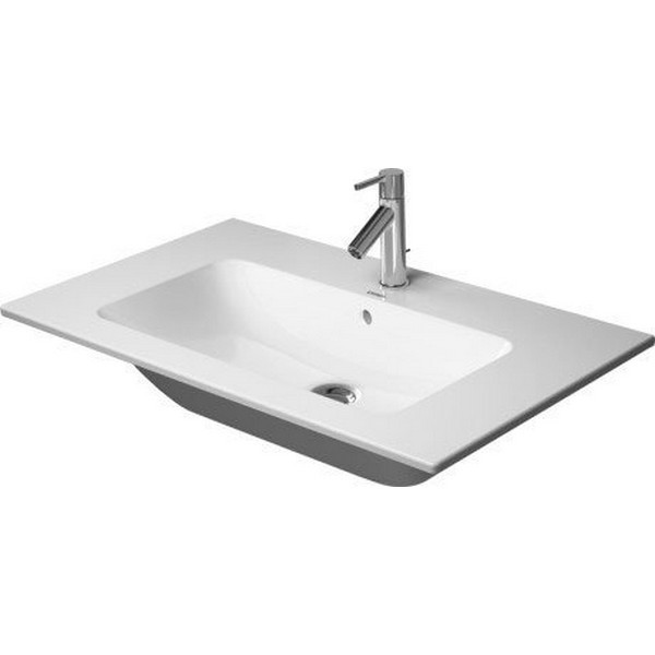 DURAVIT 233683 ME BY STARCK 32-5/8 INCH WHITE FURNITURE WASHBASIN WITH OVERFLOW AND TAP PLATFORM