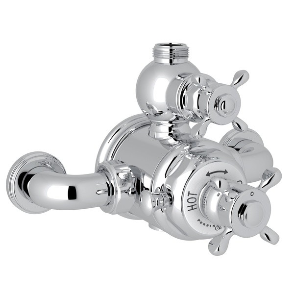 ROHL U.5552X PERRIN & ROWE EDWARDIAN EXPOSED THERM VALVE WITH VOLUME AND TEMPERATURE CONTROL, CROSS HANDLES
