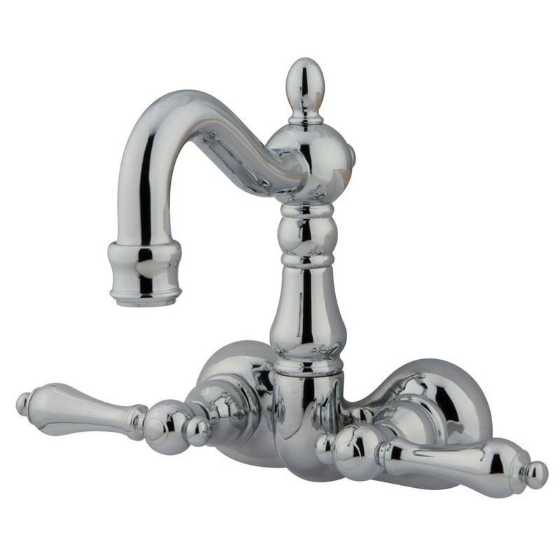 KINGSTON BRASS CC1072T1 VINTAGE 3-3/8 INCH WALL MOUNT TUB FILLER IN POLISHED CHROME