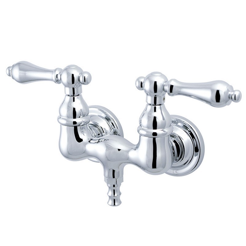 KINGSTON BRASS CC32T1 VINTAGE 3-3/8 INCH WALL MOUNT TUB FILLER IN POLISHED CHROME