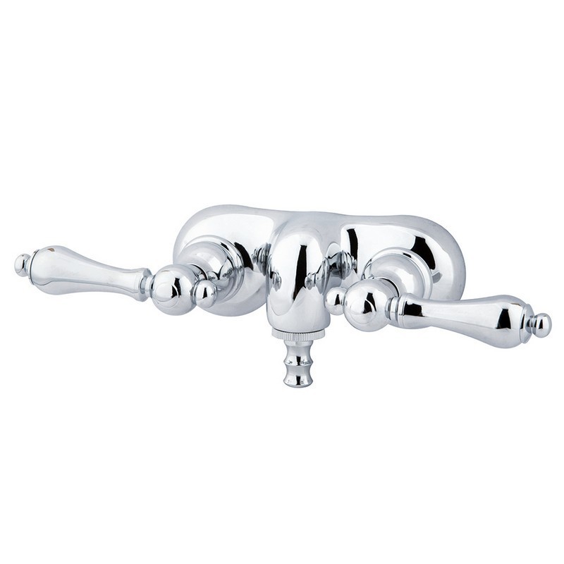 KINGSTON BRASS CC42T1 VINTAGE 3-3/8 INCH WALL MOUNT TUB FILLER IN POLISHED CHROME