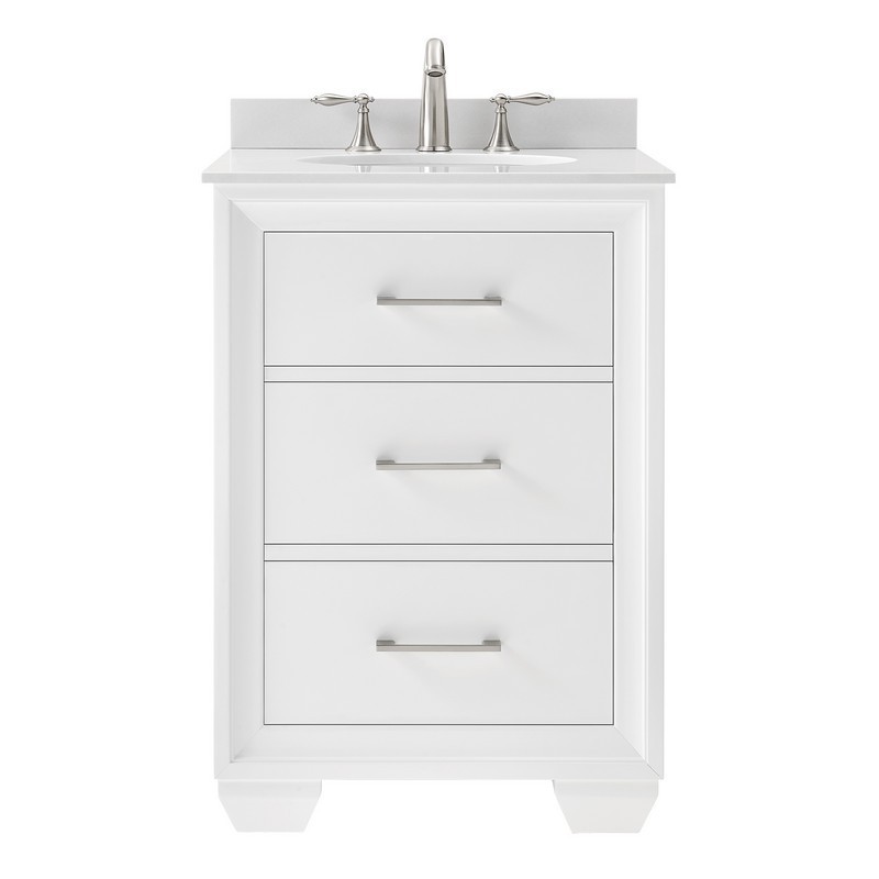 OVE DECORS 15VVA-FLOY24 FLOYD 24 INCH FREE STANDING SINGLE SINK BATHROOM VANITY WITH WHITE CULTURED TOP