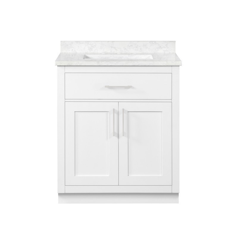 OVE DECORS 15VVAR-ATHE30 ATHEA 30 INCH FREE STANDING SINGLE SINK BATHROOM VANITY WITH CULTURED MARBLE COUNTERTOP