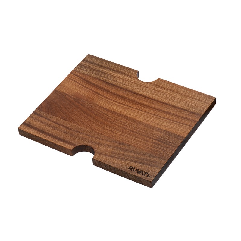 RUVATI RVA1215 12 7/8 INCH SOLID WOOD CUTTING BOARD SINK COVER FOR RVH8215 AND RVQ5215 WORKSTATION SINKS