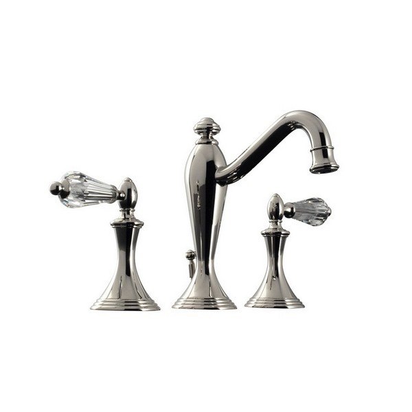 SANTEC 2520YC LEAR CRYSTAL I WIDESPREAD LAVATORY FAUCET WITH POP-UP DRAIN