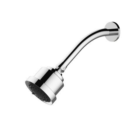 SANTEC 708545 ATHENA CLYNDRICAL SHOWER HEAD WITH ARM AND FLANGE
