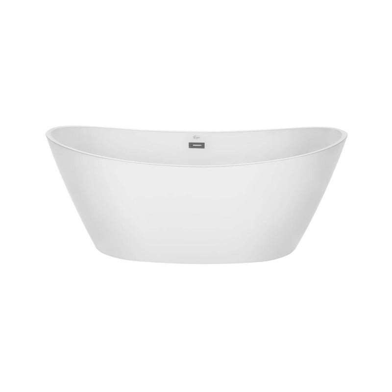 EMPAVA EMPV-59FT1518LED 59 X 30 INCH SOAKING FREESTANDING BATHTUB - WHITE