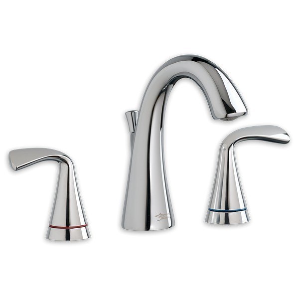 AMERICAN STANDARD 7186.811 FLUENT TWO-HANDLE WIDESPREAD BATHROOM FAUCET WITH RED/BLUE INDICATORS
