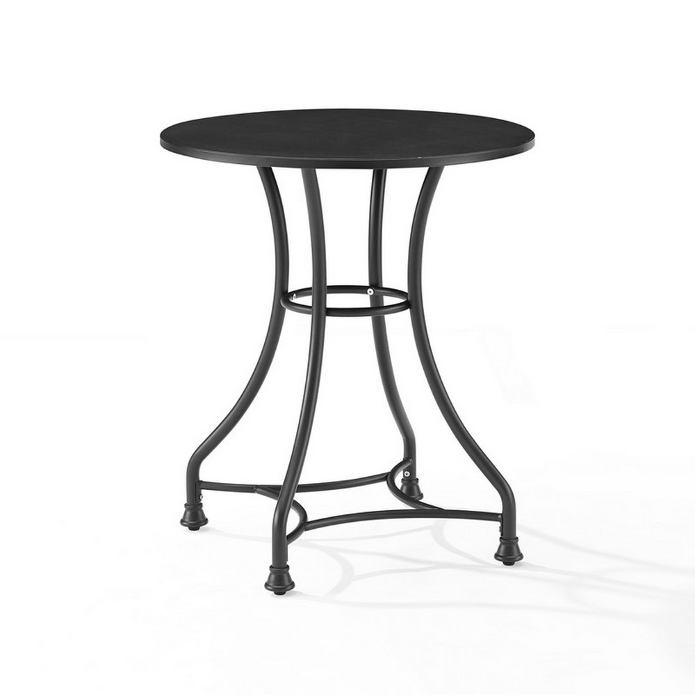 CROSLEY CO6271-MB ASTRID 26 INCH OUTDOOR BISTRO TABLE IN MATTE BLACK