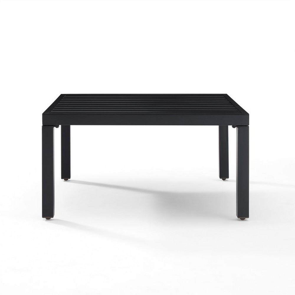 CROSLEY CO6321-MB PIERMONT 28 1/2 INCH OUTDOOR SECTIONAL COFFEE TABLE IN MATTE BLACK