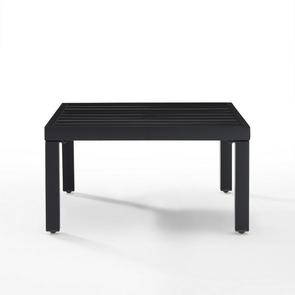 CROSLEY CO6322-MB PIERMONT 23 INCH OUTDOOR SECTIONAL SIDE TABLE IN MATTE BLACK