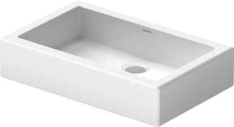 DURAVIT 045560 VERO 23-5/8 INCH WHITE GRINDED WASH BOWL WITHOUT WITHOUT FAUCET DECK