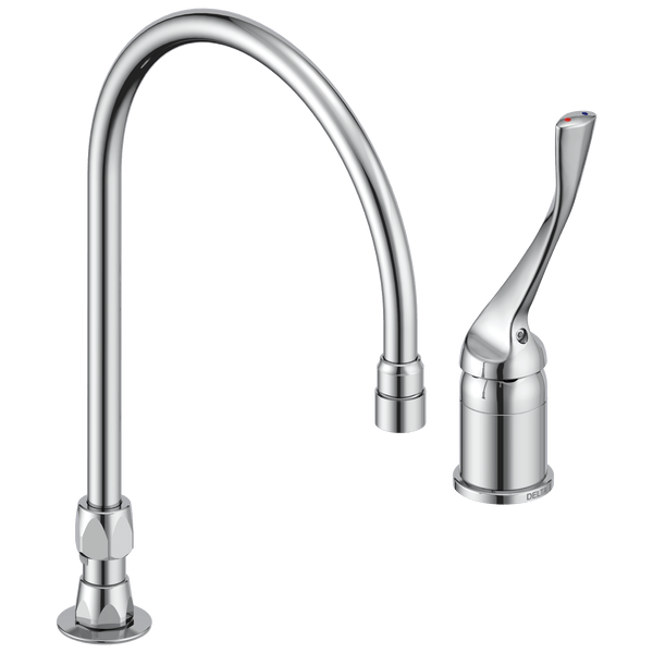 DELTA 24T2643-R7 COMMERCIAL 14 1/4 INCH TWO HOLES WIDESPREAD 1.5 GPM SINGLE LEVER HANDLE BATHROOM FAUCET - CHROME