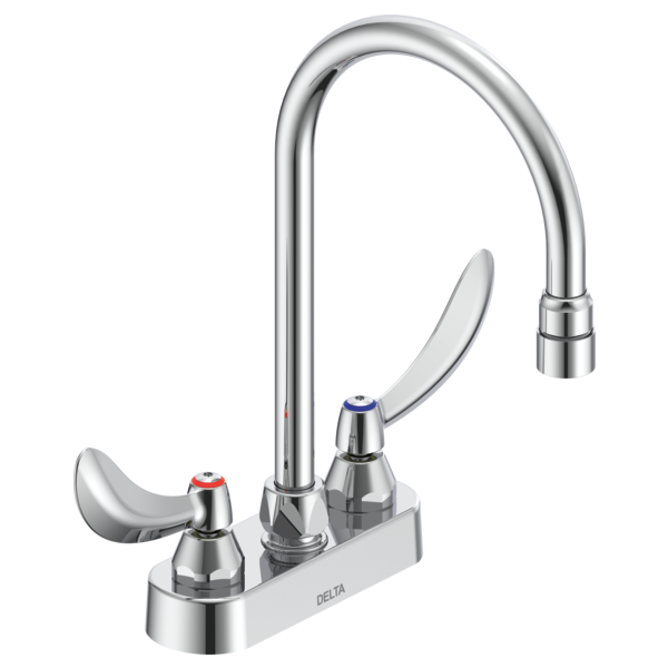 DELTA 27C4924 COMMERCIAL 11 5/8 INCH TWO HOLES CENTERSET 1.5 GPM TWO BLADE HANDLES CERAMIC DISC BATHROOM FAUCET - CHROME