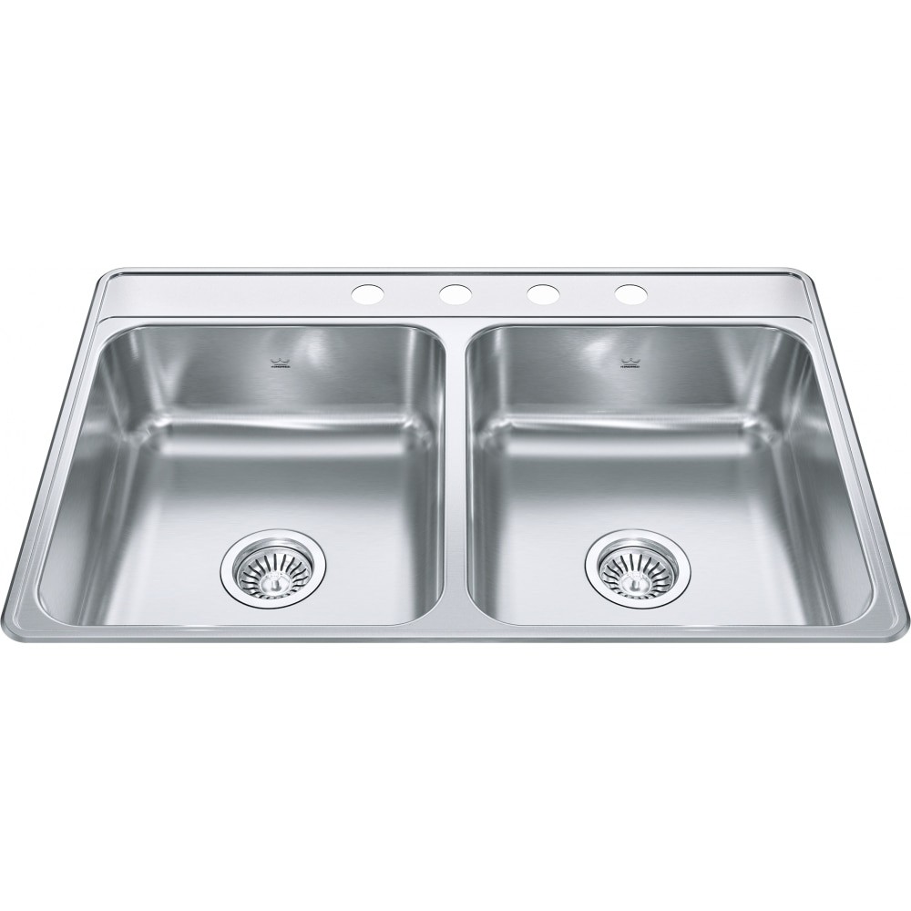 KINDRED CDLA3322-7 CREEMORE 33 INCH RECTANGULAR STAINLESS STEEL 20 GAUGE DROP-IN KITCHEN SINK