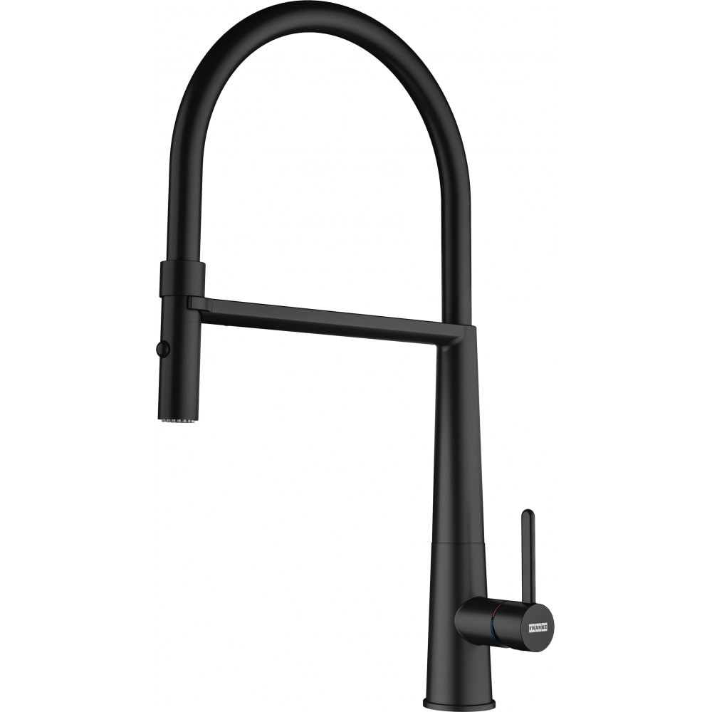 FRANKE ICN-SP-MBK ICON 18 INCH DECK-MOUNTED LEVER HANDLE SINGLE HOLE SEMI-PRO KITCHEN FAUCET