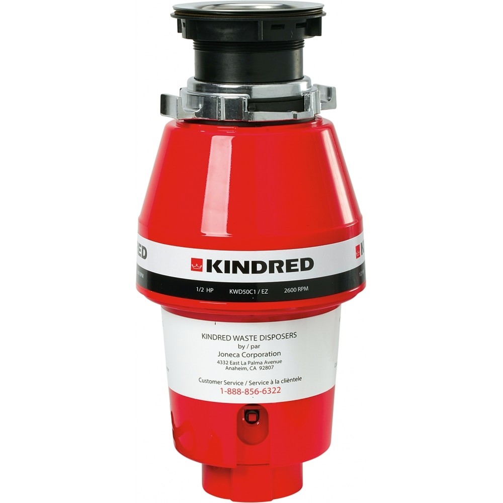 KINDRED KWD50C1-EZ 5 1/2 INCH 1/2 HORSE POWER CONTINUOUS FEED FOOD WASTE DISPOSER