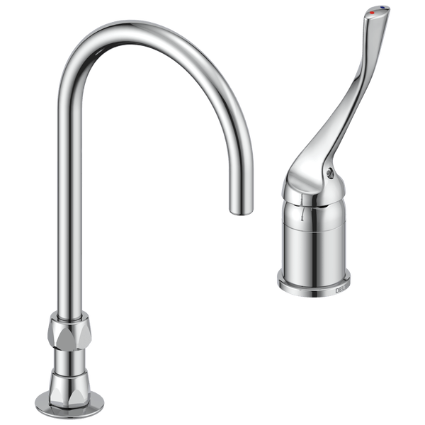 DELTA 24T2673-R4 COMMERCIAL 12 INCH TWO HOLES WIDESPREAD 1 GPM SINGLE LEVER HANDLE BATHROOM FAUCET - CHROME