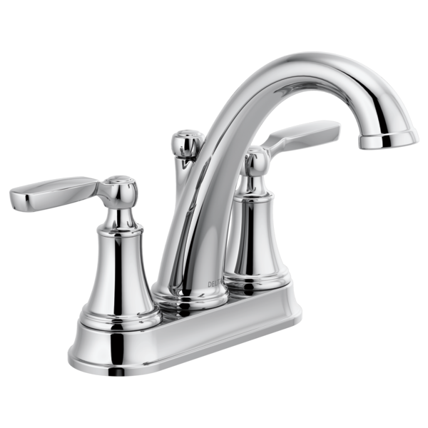 DELTA 2532LF-MPU WOODHURST 6 5/8 INCH TWO HANDLES CENTERSET BATHROOM FAUCET WITH METAL POP-UP