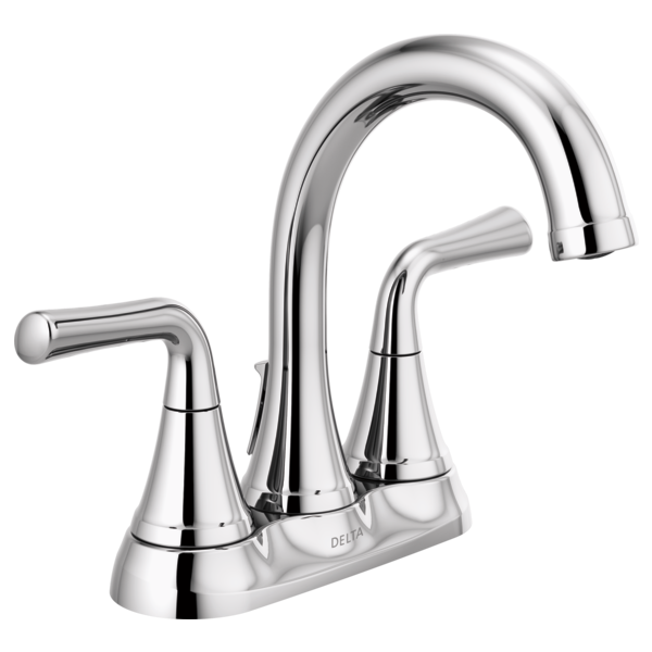 DELTA 2533LF-MPU KAYRA 7 1/2 INCH TWO HANDLES CENTERSET BATHROOM FAUCET WITH METAL POP-UP