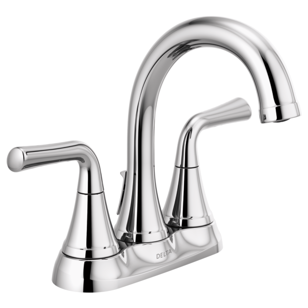 DELTA 2533LF-TP KAYRA 7 1/2 INCH TWO HANDLES TRACT-PACK CENTERSET BATHROOM FAUCET