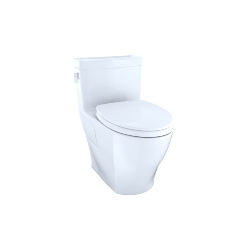 TOTO MS624124CEFG LEGATO ONE-PIECE ELONGATED 1.28 GPF UNIVERSAL HEIGHT TOILET WITH CEFIONTECT AND SS124 SEAT