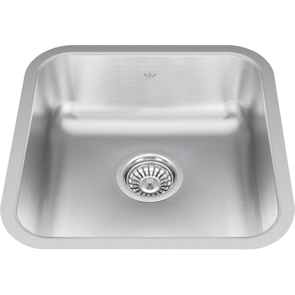 KINDRED QSUA1616-6N STEEL QUEEN 15 3/4 X 15 3/4 INCH RECTANGULAR STAINLESS STEEL 20 GAUGE UNDERMOUNT KITCHEN SINK