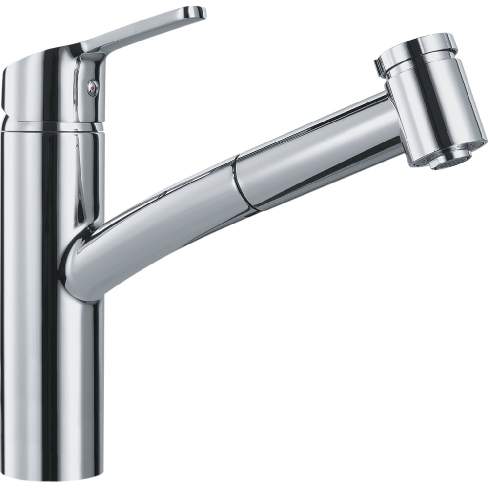 FRANKE SMA-PO SMART 8 1/4 INCH DECK-MOUNTED LEVER HANDLE SINGLE HOLE PULL-OUT KITCHEN FAUCET