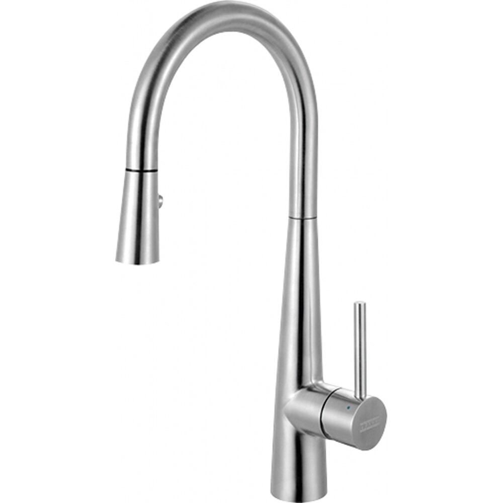 FRANKE STL-PR STEEL 16 3/4 INCH DECK-MOUNTED LEVER HANDLE SINGLE HOLE PULL-DOWN KITCHEN FAUCET