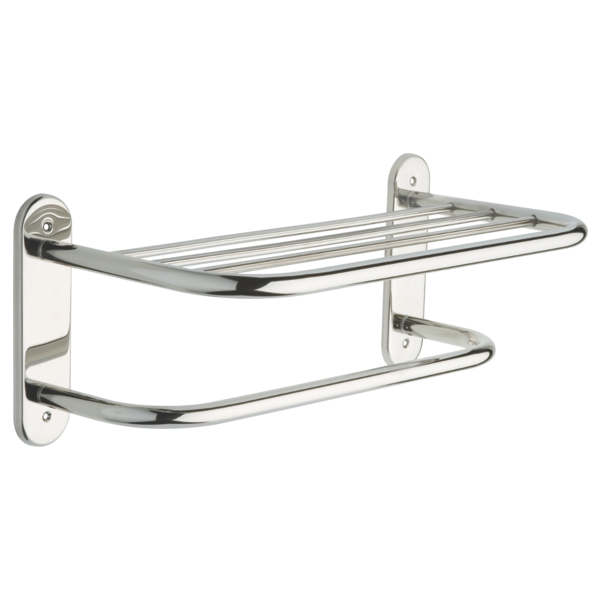 DELTA 43618 20 1/8 INCH TOWEL RACK SHELF WITH EXPOSED MOUNTING - CHROME