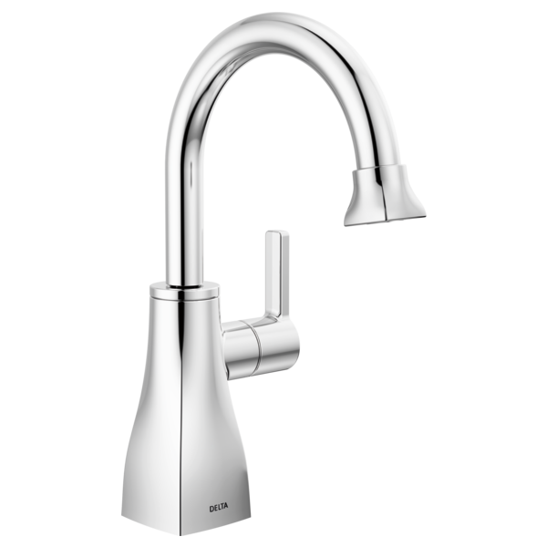 DELTA 1940-DST 9 1/2 INCH SINGLE HOLE DECK MOUNT SQUARE BEVERAGE KITCHEN FAUCET WITH DIAMOND SEAL TECHNOLOGY AND LEVER HANDLE